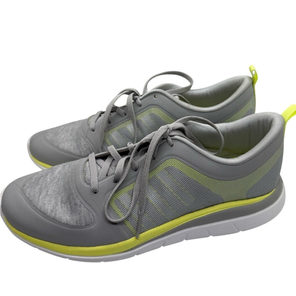 Adidas NEO Label Grey Yellow Mesh Athletic Sneakers Womens 9.5 F98826 - Picture 2 of 6